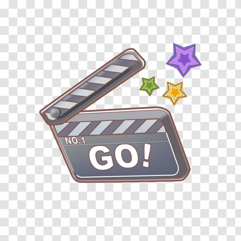 Wonderful Hand-painted Graphics Stars - Clapperboard - Logo Transparent PNG