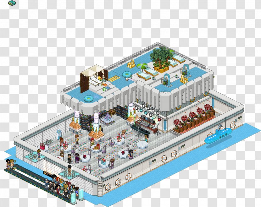 Habbo Party Boat Game Room - Hotel - Yacht Transparent PNG