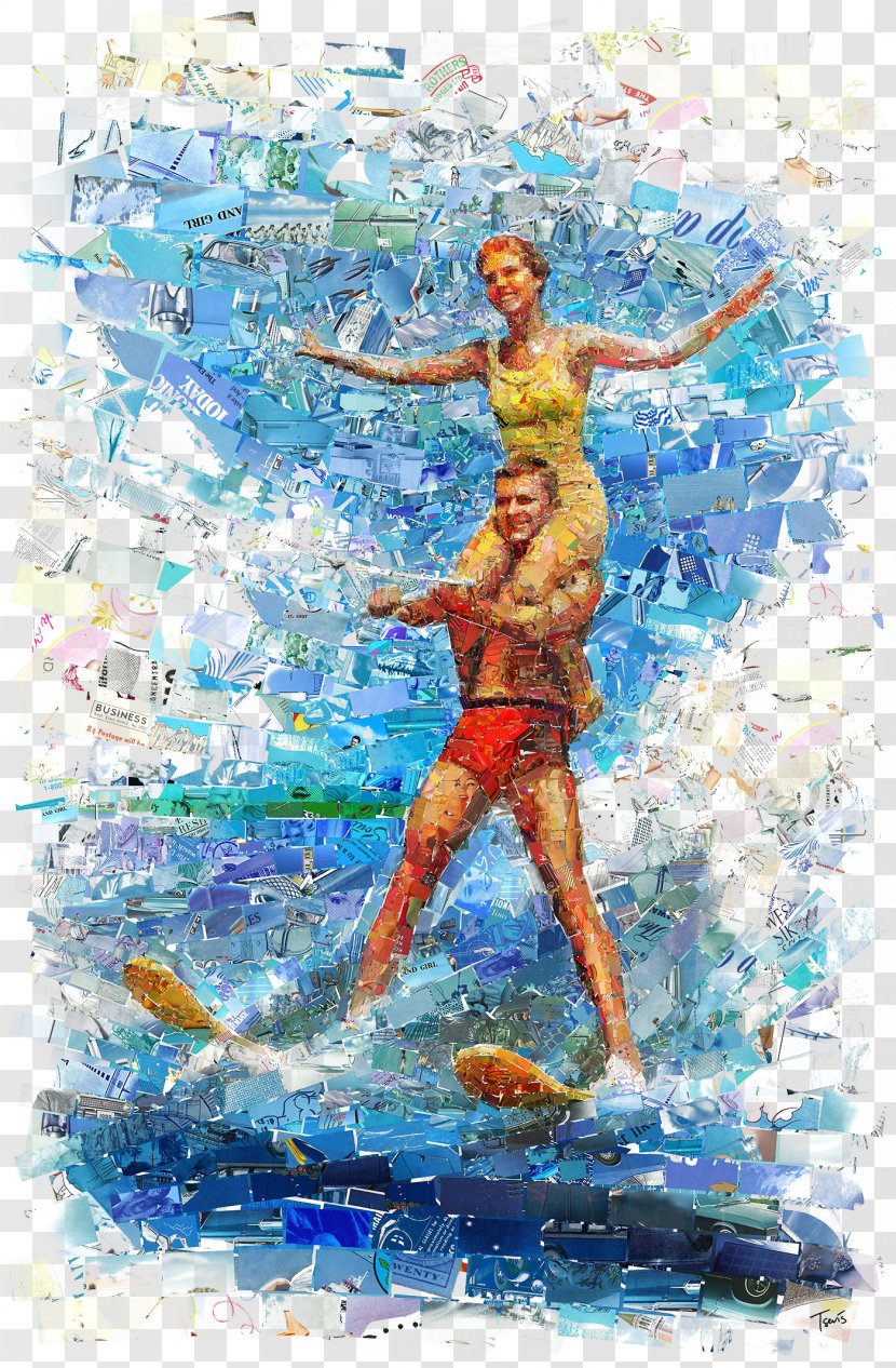 Visual Arts Collage Photographic Mosaic - Water - Figure Painting Creative Men And Women Transparent PNG