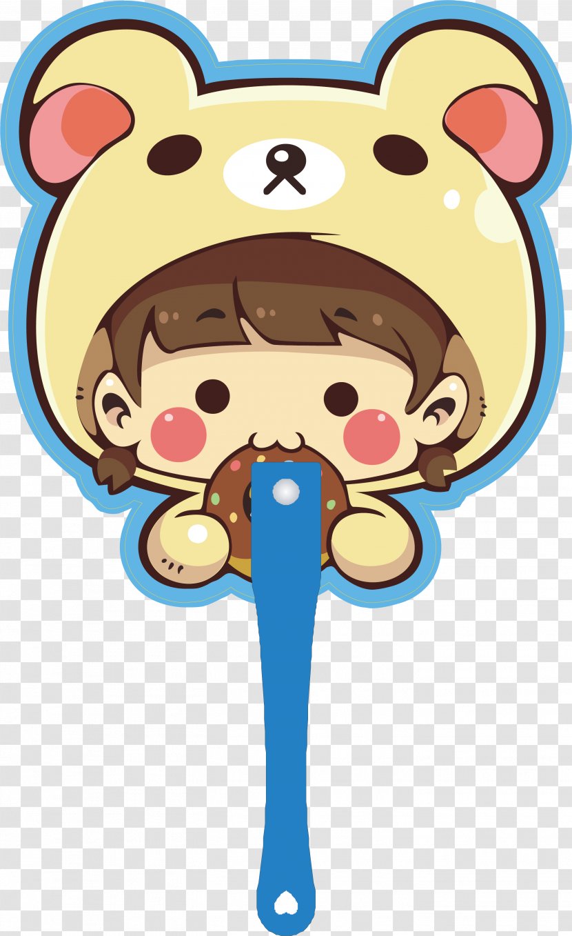 Cartoon Avatar Moe Cuteness Significant Other - Watercolor - Shape Fan Transparent PNG