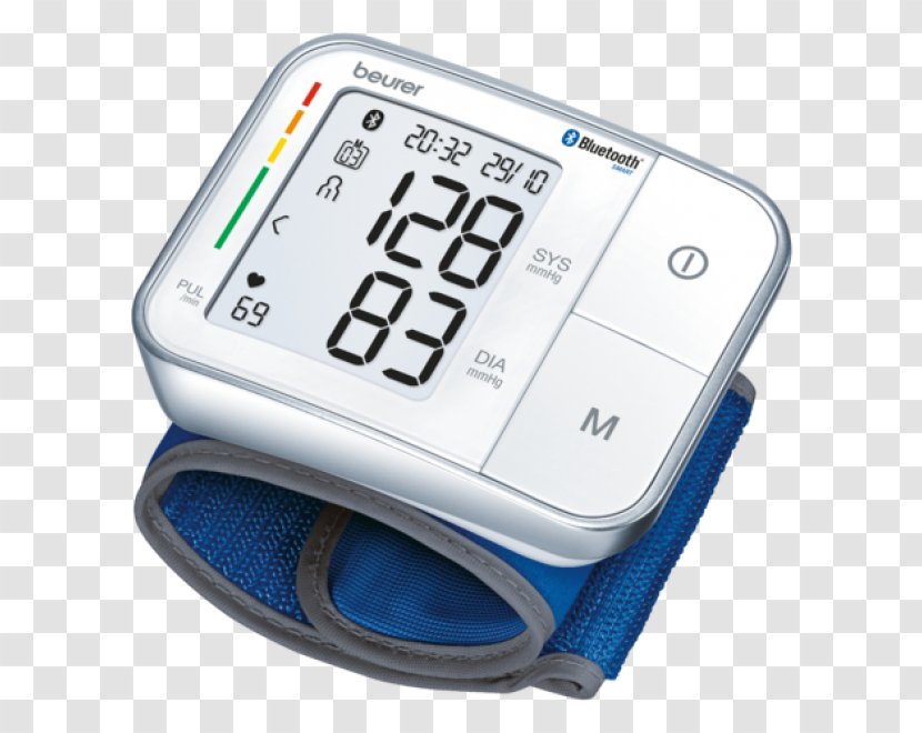 Sphygmomanometer Blood Pressure Wrist Beurer Pedometer - Monitor Transparent PNG