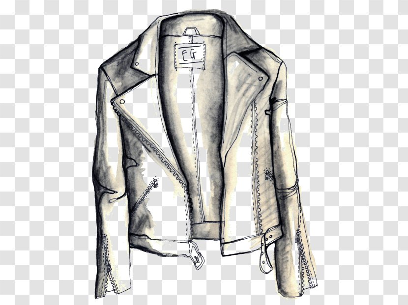 Leather Jacket T-shirt Clothing Fashion - Necktie - Ilustration Transparent PNG