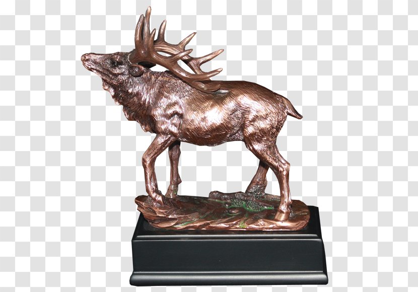 Bronze Sculpture Elk Statue Deer - Trophy Transparent PNG