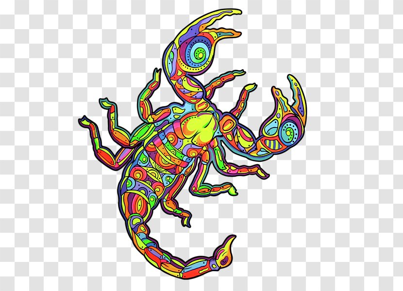 Watercolor Creativity - Line Art - Scorpion Animal Figure Transparent PNG
