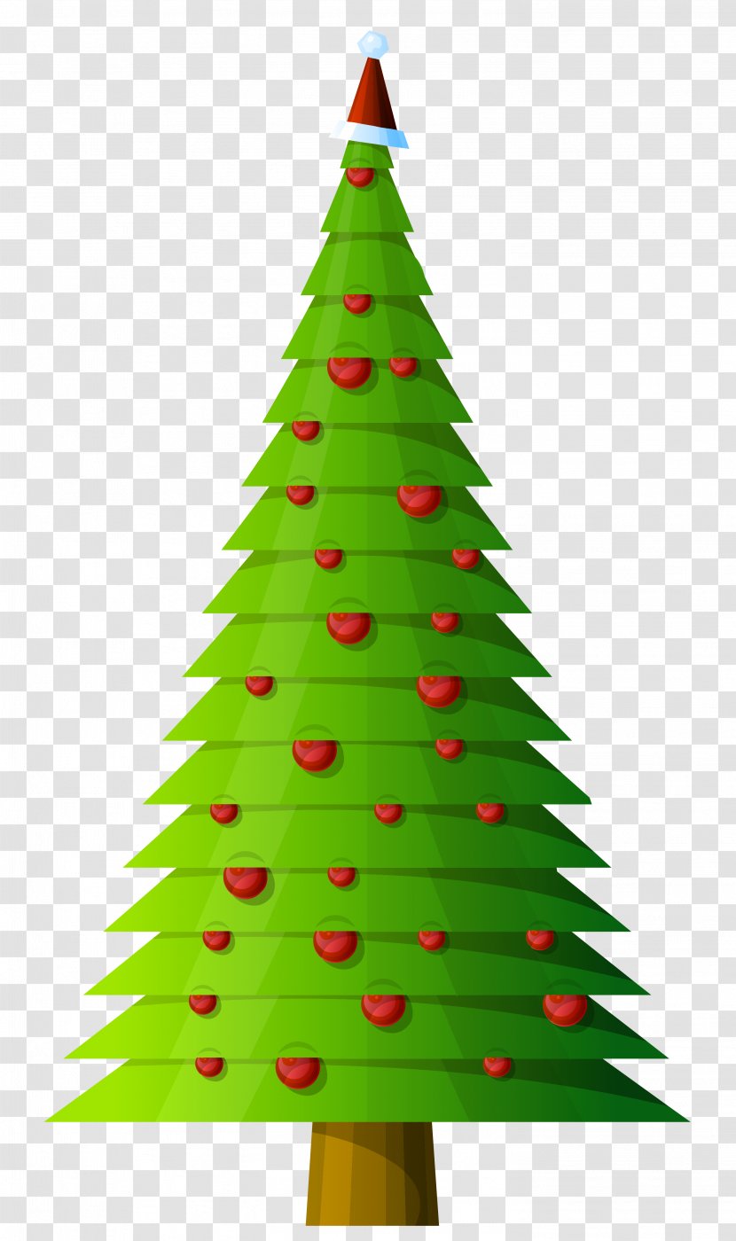 Christmas Tree Clip Art - Yule - Modern Cliparts Transparent PNG