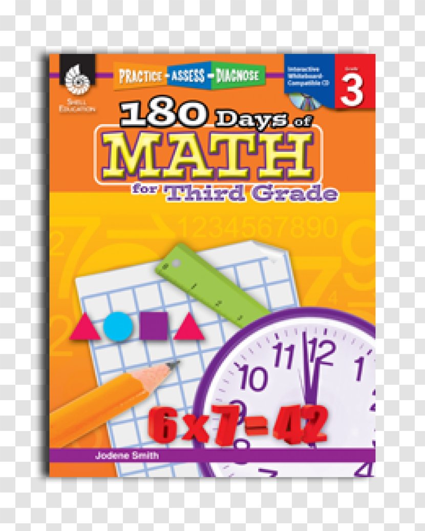 180 Days Of Math For Kindergarten: Practice, Assess, Diagnose Second Grade Third Mathematics Teacher - Text Transparent PNG