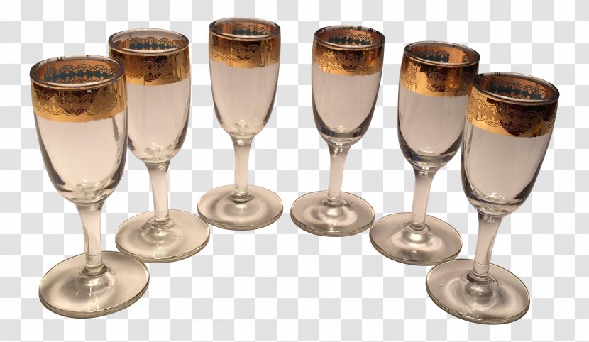 Wine Glass Crystal Champagne - Gold Transparent PNG