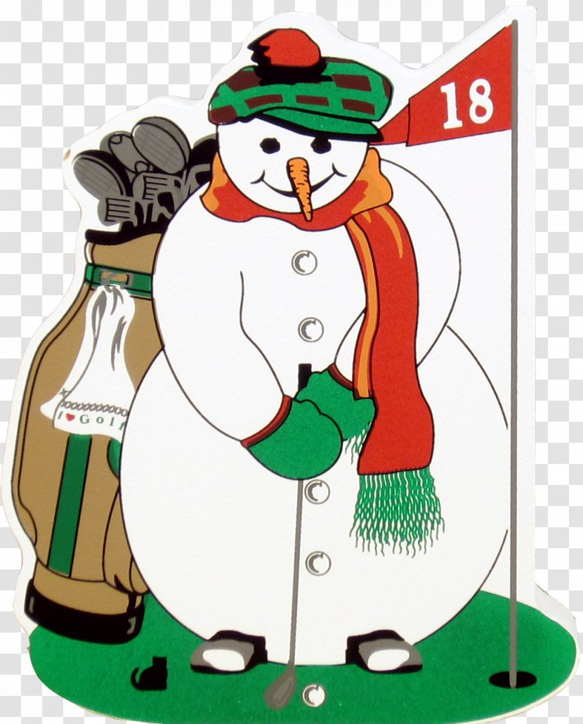Snow Golf Snowman Putter Clip Art - Cartoon Transparent PNG
