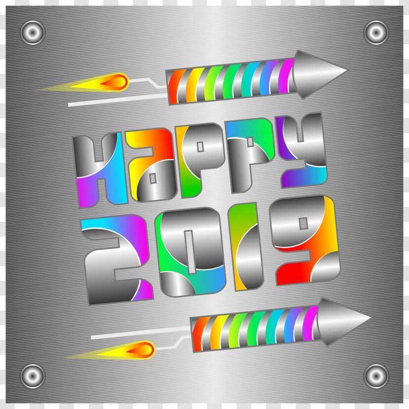 Greeting & Note Cards New Year Card Clip Art - 2019 Transparent PNG