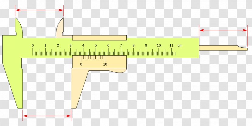 Calipers Hand Tool Vernier Scale Measuring Instrument - Metrotecnia Transparent PNG