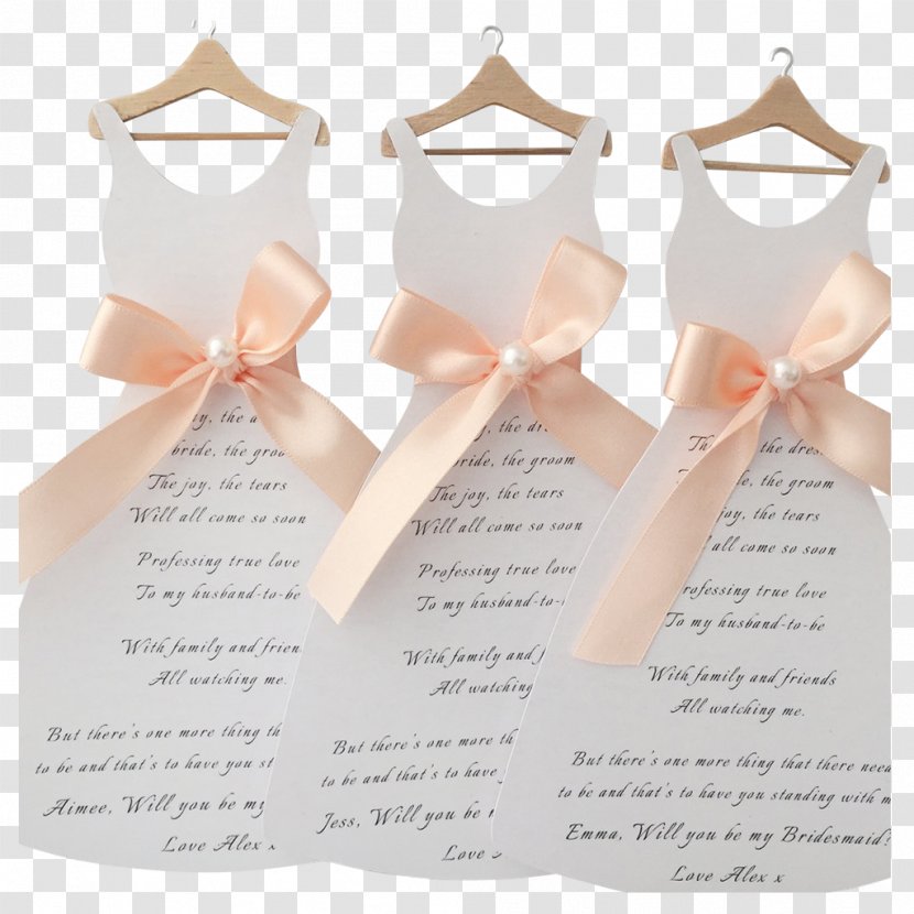 Wedding Invitation Bridesmaid Dress Clothing - Peach - Bride Transparent PNG