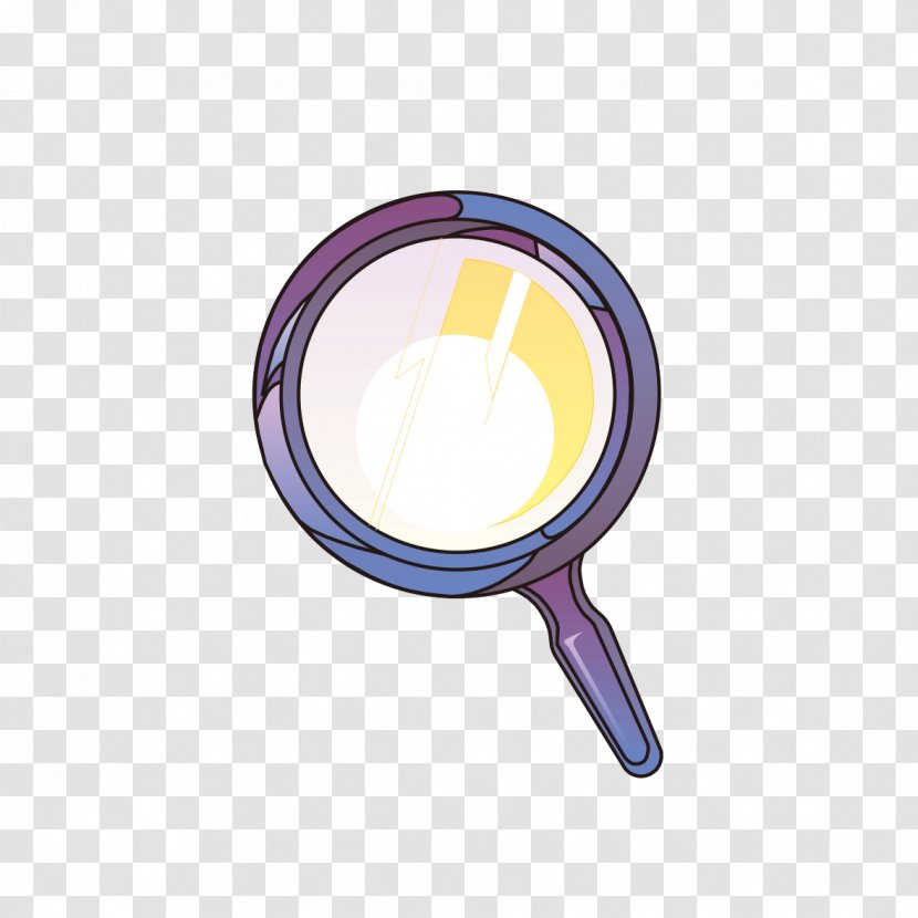 Magnifying Glass Purple Circle - Decorative Material Transparent PNG