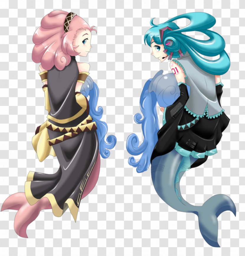 Megurine Luka Mermaid Drawing Hatsune Miku Vocaloid - Character Transparent PNG