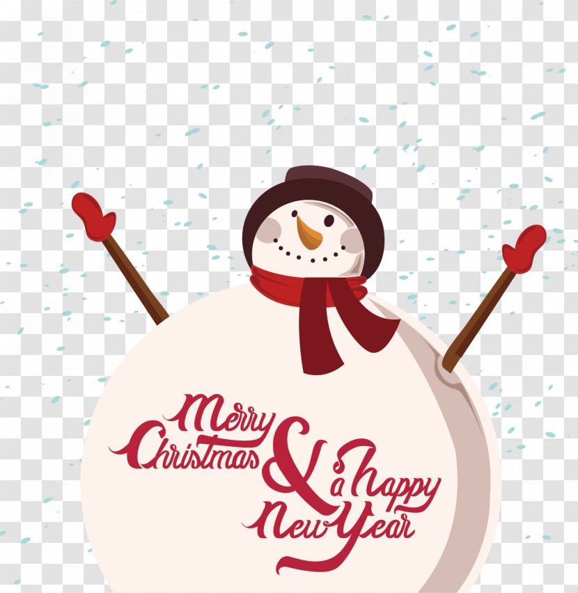 New Year Poster Christmas Tree - Fictional Character - Snowman Vector Transparent PNG