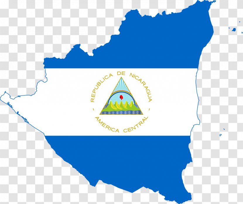 Flag Of Nicaragua Map National - Barbados - Indonesia Transparent PNG