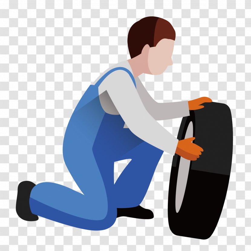 Car Lindlar Tire Laborer - Standing - Vector Workers And Tires Transparent PNG