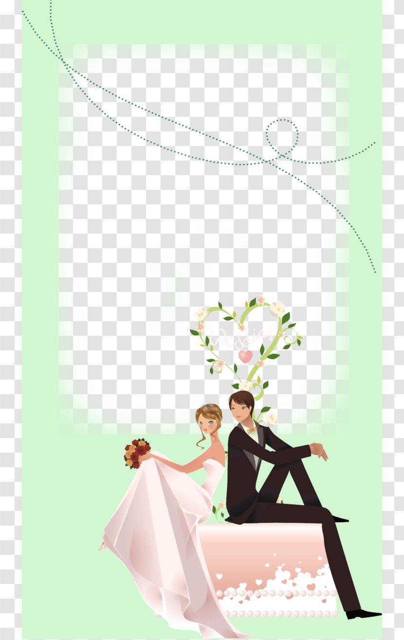 Wedding Invitation Marriage Bride Bridal Shower - Tree - Light Green Dream Photo Frame Transparent PNG