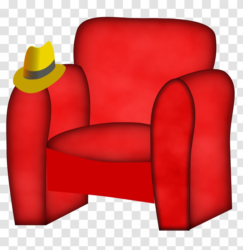 Chair Couch Furniture Foot Rests Clip Art - Red - Armchair Transparent PNG