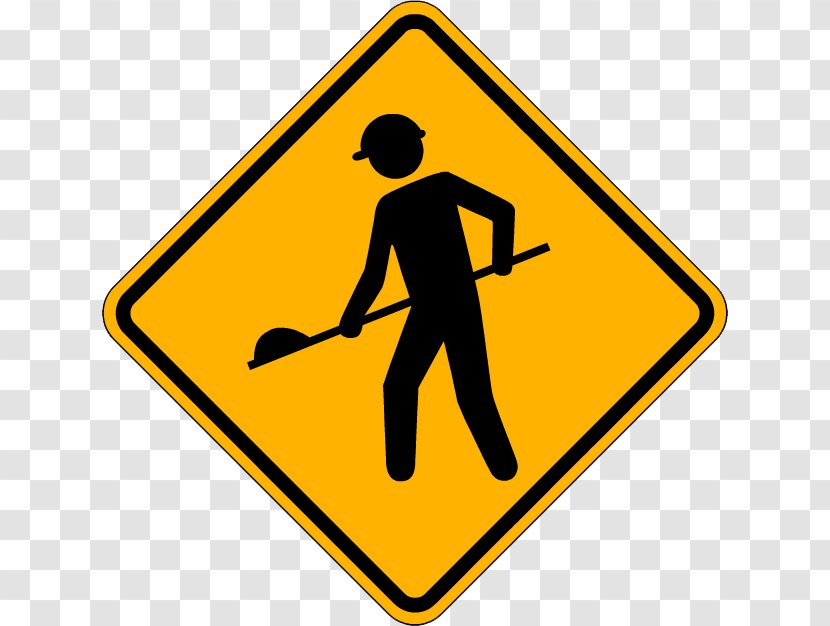 Traffic Sign Road Warning Pedestrian Crossing - Construction Site Transparent PNG