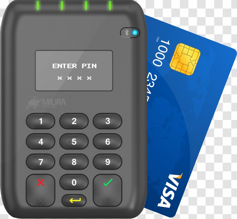 EMV Contactless Payment Terminal Card Reader - Pin Pad - Credit Transparent PNG