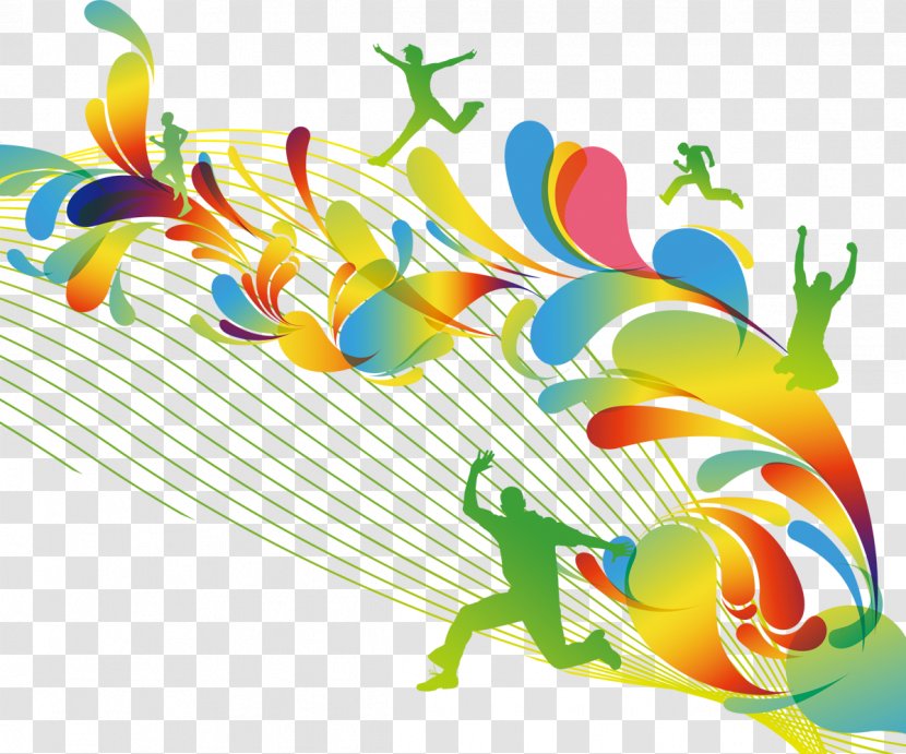 Abstract Art Color Curve - Ornament - Rio Olympics Transparent PNG