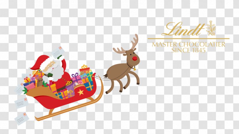 Santa Claus Christmas Gift Reindeer - Holiday - Sleigh Transparent PNG