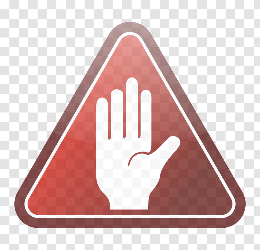 Sign Signage Finger Hand Icon - Gesture Traffic Transparent PNG