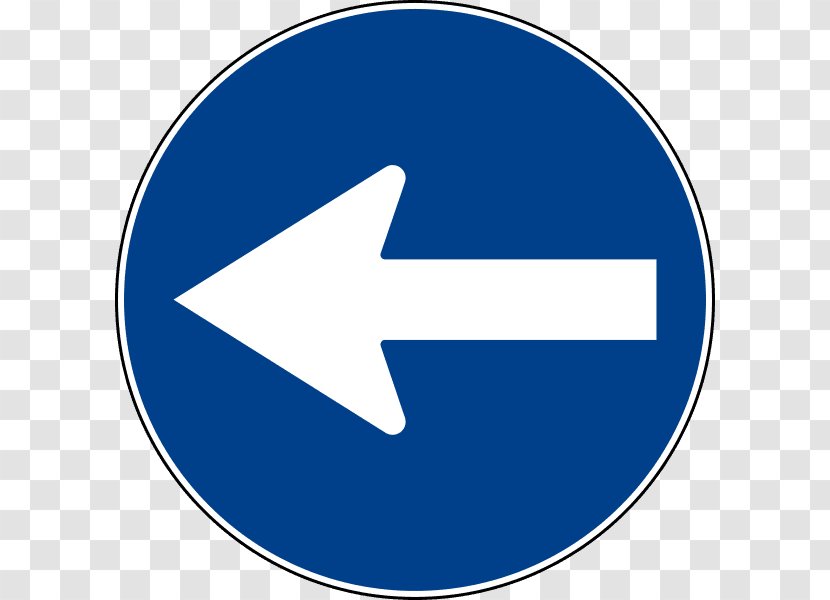 Traffic Sign Road Signs In Italy Mandatory The United Kingdom Arrow - Segnale Di Prescrizione Transparent PNG