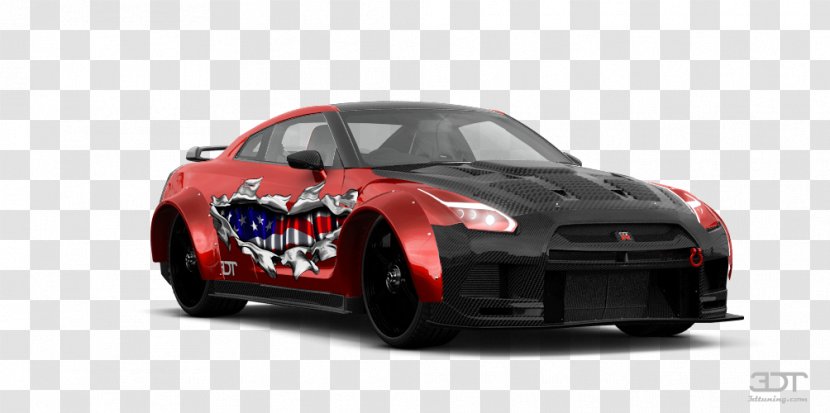 Nissan GT-R Sports Car Model - Racing Transparent PNG