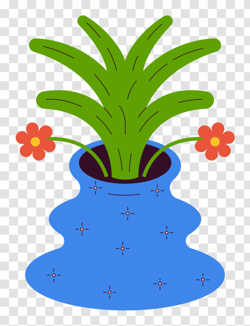 Leaf Plant Stem Flower Cartoon Flowerpot Transparent PNG