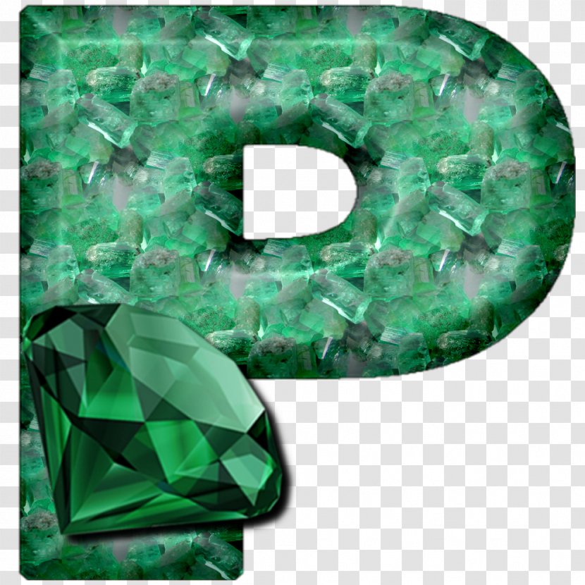 Emerald Green Alphabet Transparent PNG