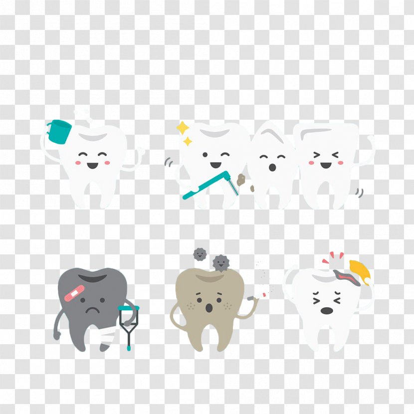 Tooth Whitening Euclidean Vector - Frame - Hand Painted Teeth Illustrations Transparent PNG