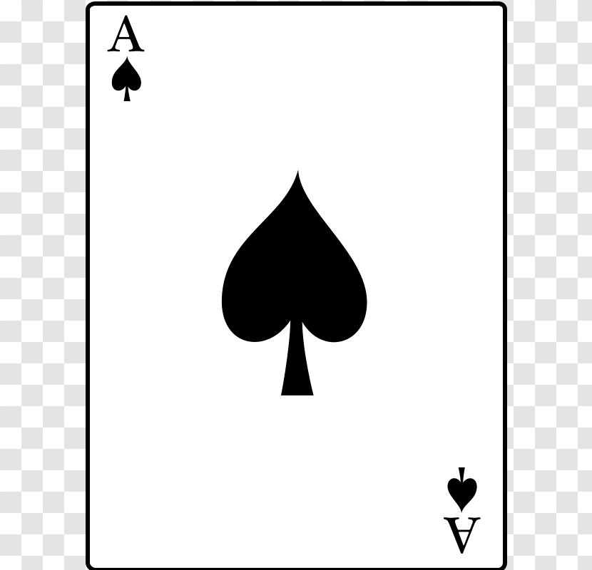 Ace Of Spades Playing Card Hearts Clip Art - Point Transparent PNG