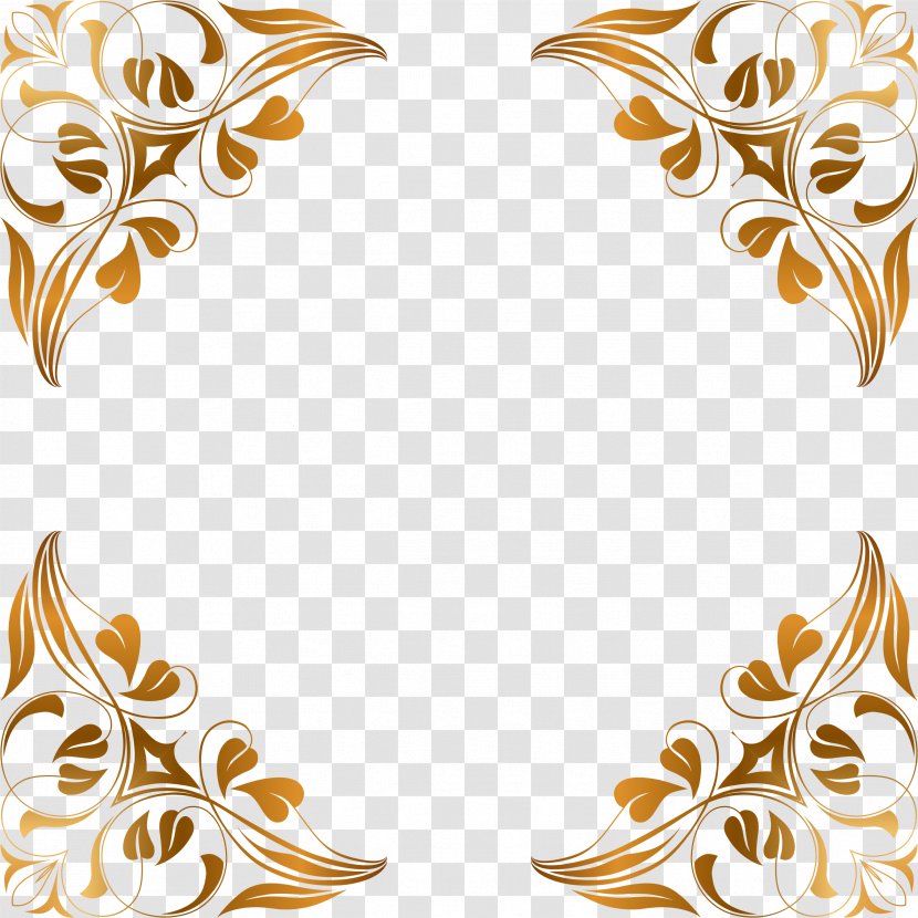 Picture Frame Flower Clip Art - Floral Flourish Cliparts Transparent PNG