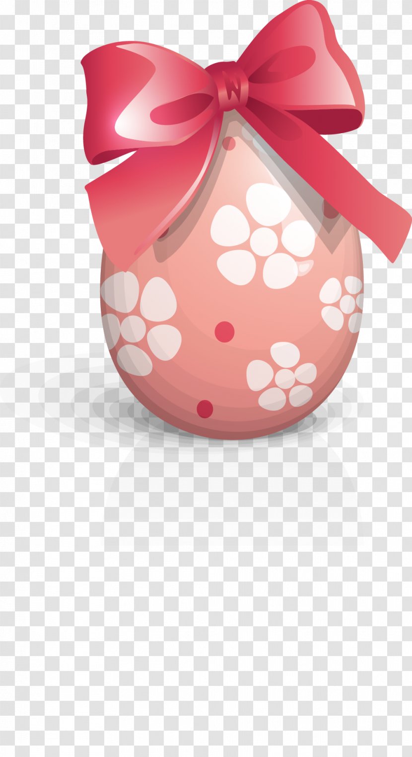 Easter Bunny Happy Eggs Red Egg - Polka Dot - Vector Transparent PNG