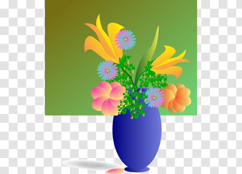 Vase Free Content Clip Art - Plant - Cartoon Bouquet Of Flowers Transparent PNG