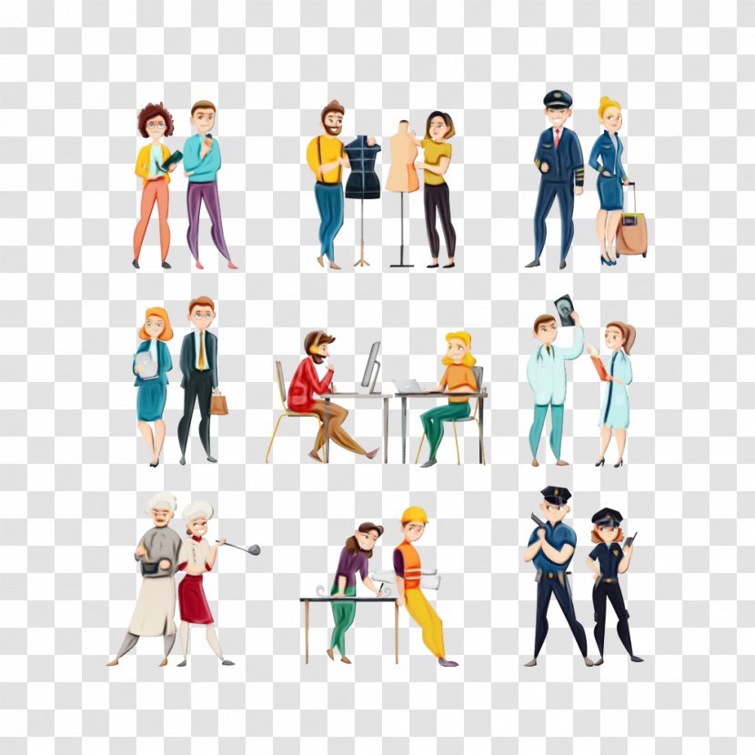 People Standing Human Animation Team - Costume - Figurine Gesture Transparent PNG