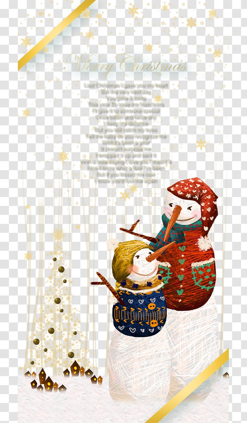 Snowman Christmas Ornament Illustration - Material - Tree Transparent PNG
