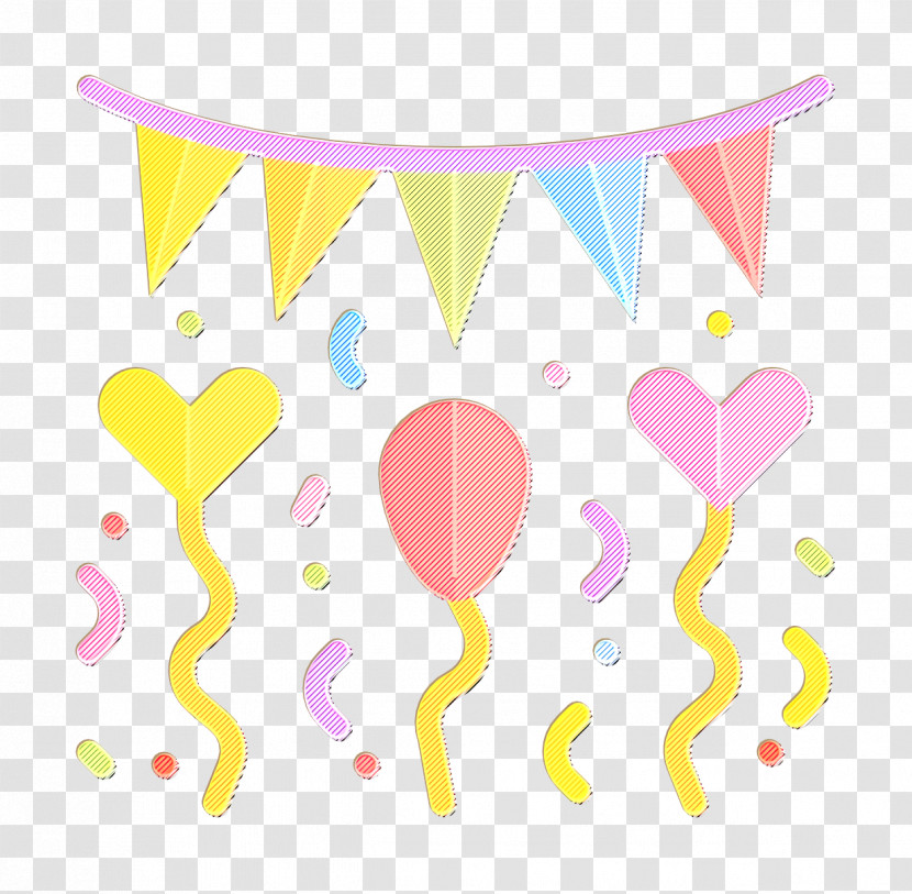 Party Icon Garland Icon Birthday Icon Transparent PNG