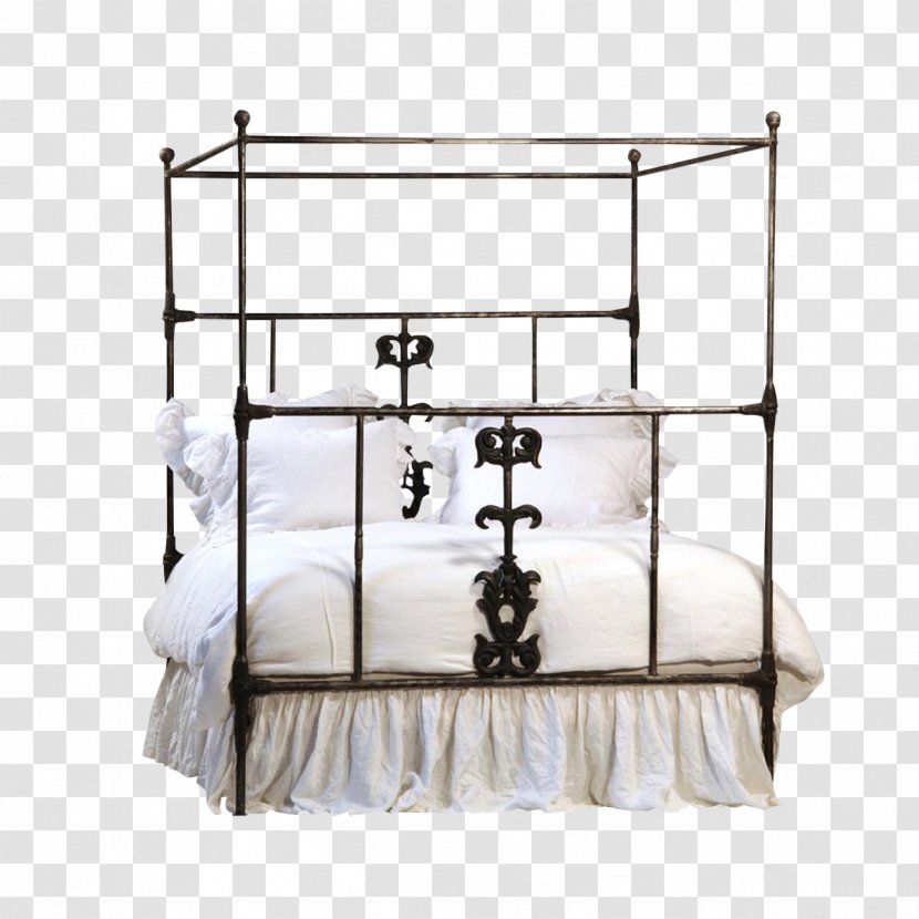 Canopy Bed Wrought Iron Furniture Frame Transparent PNG