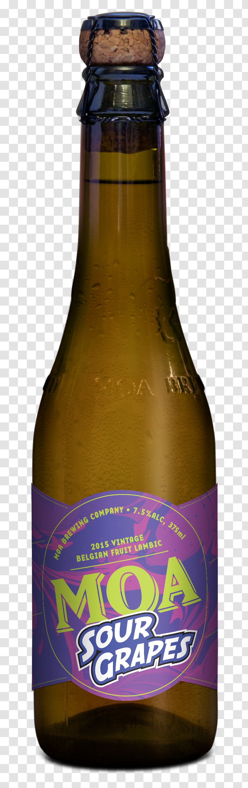 Sour Beer Bottle Brewery Lambic Transparent PNG