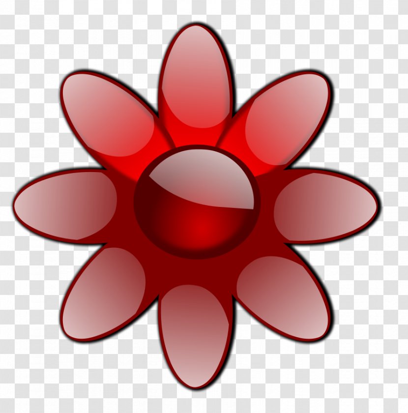 Flower Poppy Clip Art - Public Domain - Glossy Cliparts Transparent PNG
