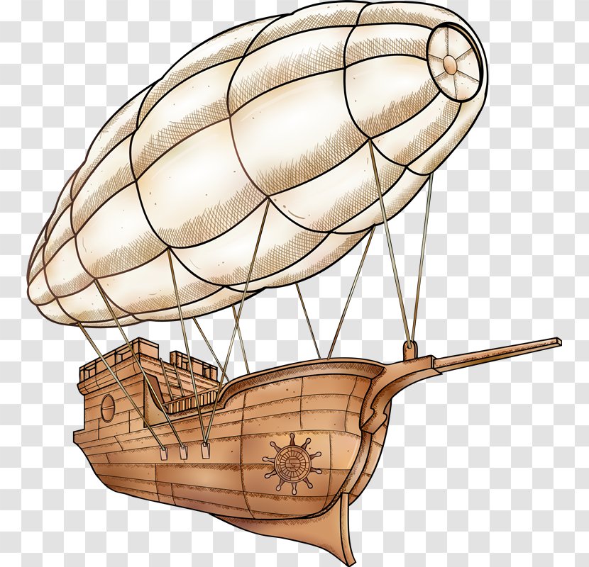 Rigid Airship Hot Air Balloon Clip Art - Drawing - Nw Transparent PNG