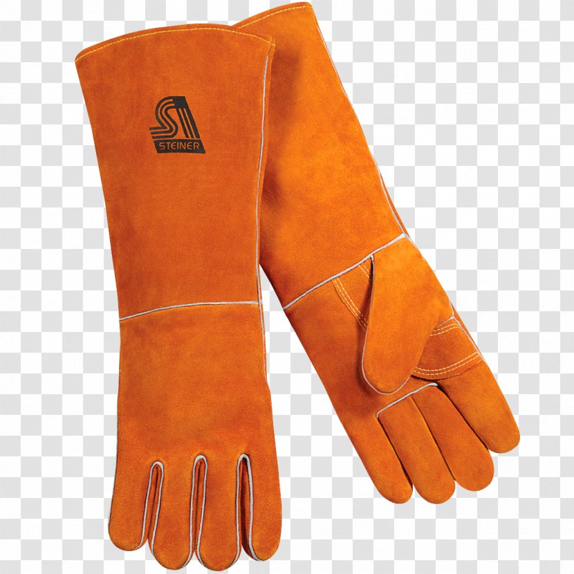 Glove Gas Metal Arc Welding Leather Shielded - Safety - Cowhide Transparent PNG