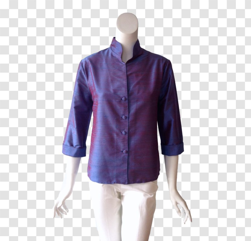 Blouse Purple Neck - Shirt - Bollywood Salwar Kameez Silk Dupioni Transparent PNG