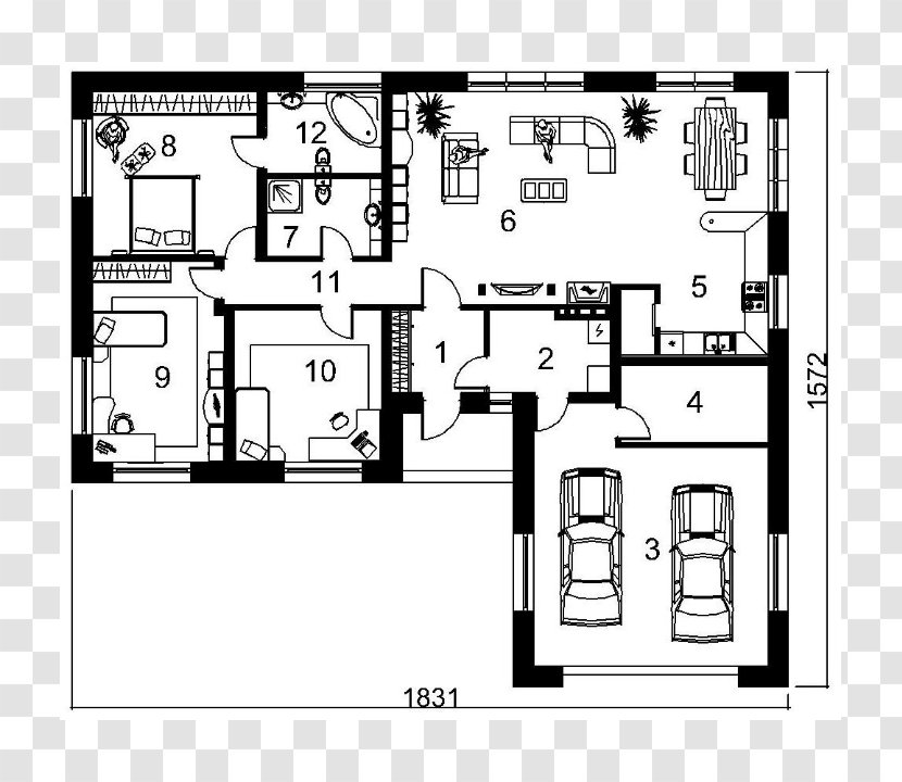 House Floor Plan Real Estate Area Square Meter - Room Transparent PNG