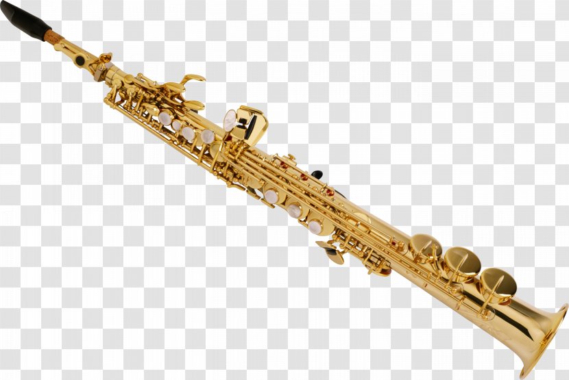 Soprano Saxophone Wind Instrument Clarinet Oboe - Silhouette - Trumpet And Transparent PNG