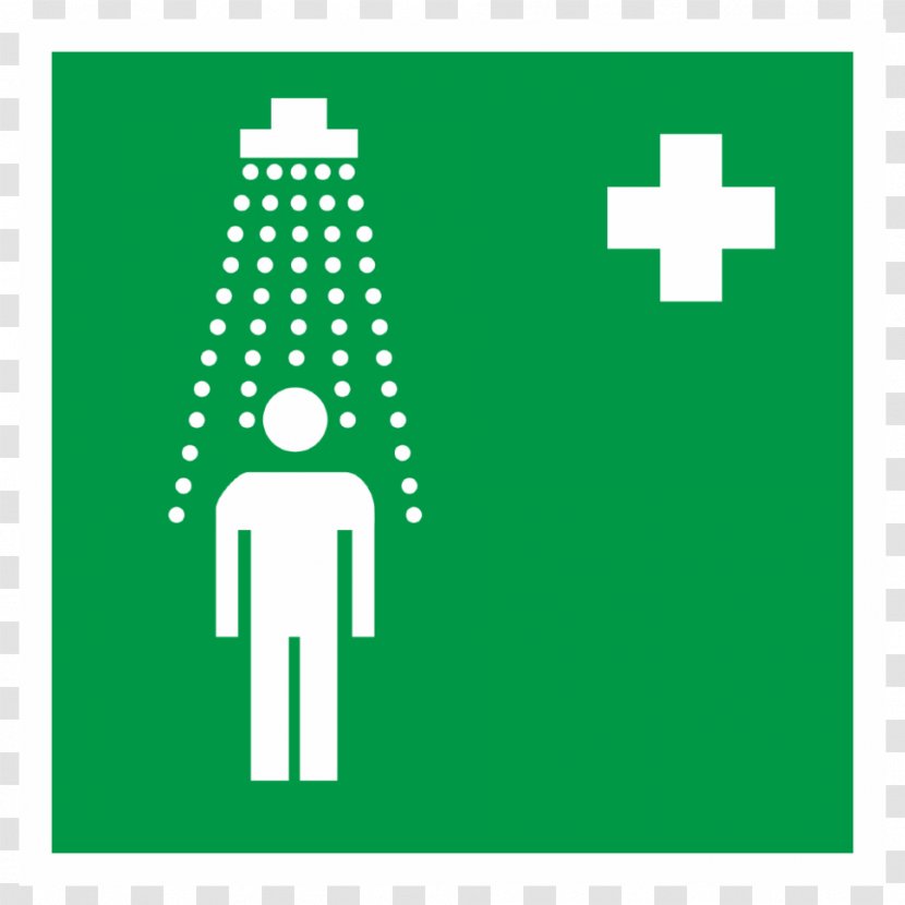 Douche Fixe De Premiers Secours Shower Sign Emergency Safety - Logo Transparent PNG