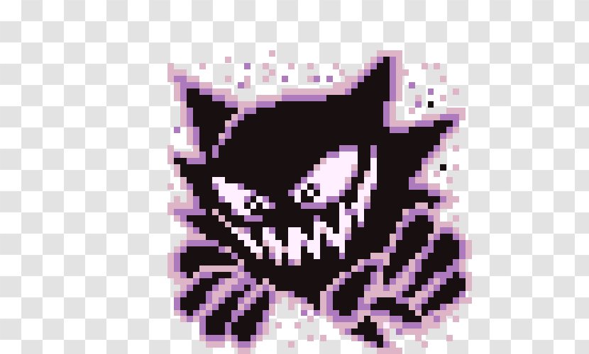 Pokémon Red And Blue Haunter Pixel Art Sprite - Ghost Transparent PNG