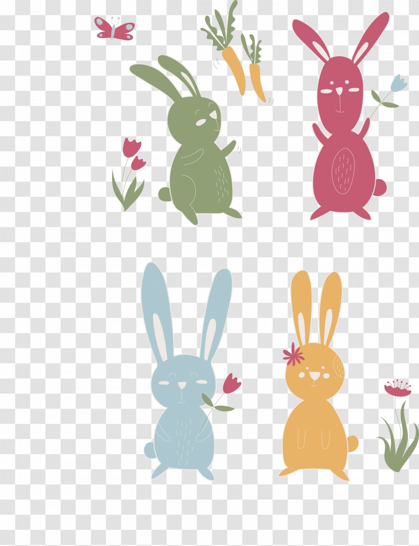 Rabbit Easter Bunny Cartoon - Rabits And Hares Transparent PNG